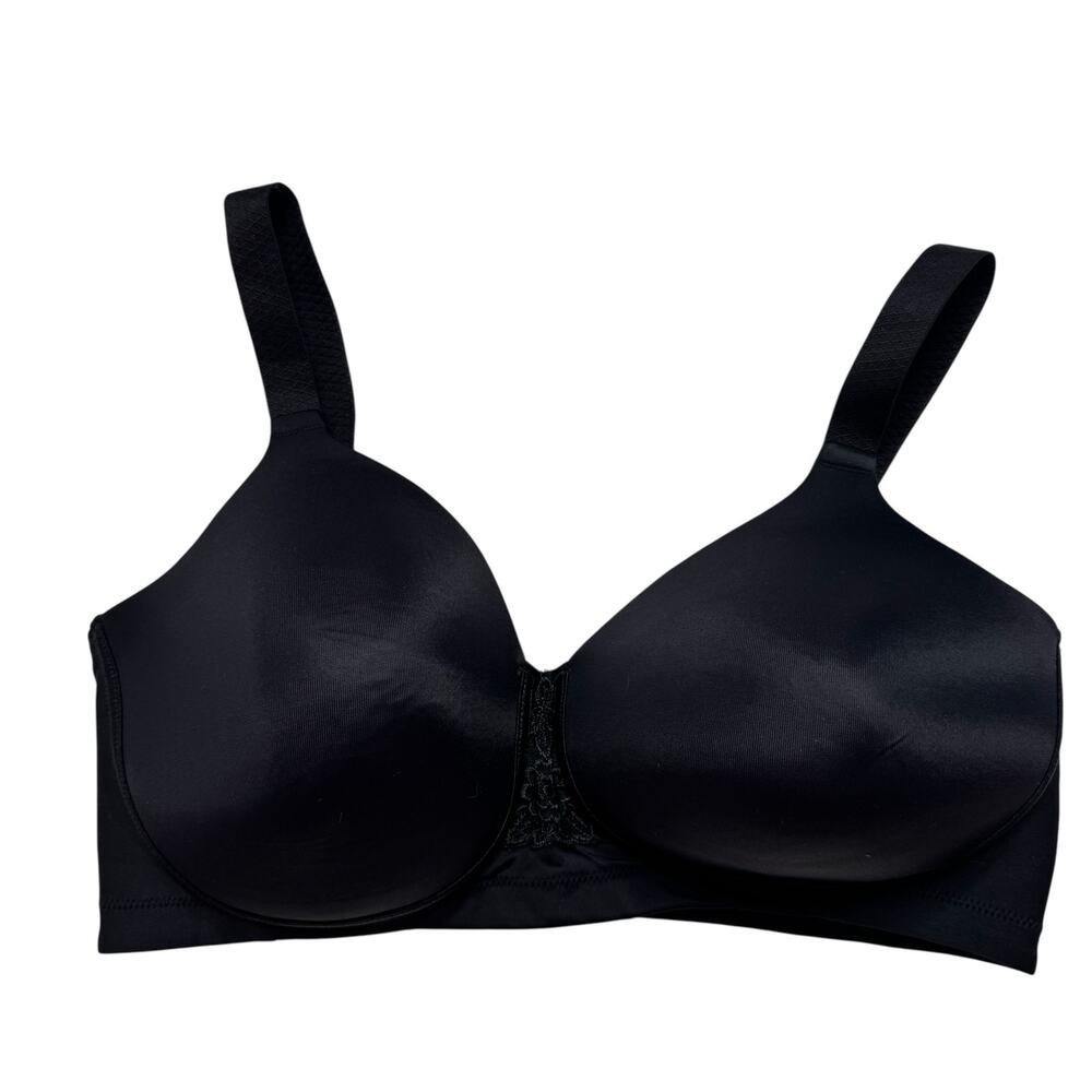 VANITY FAIR Beauty Back Full Figure Wireless Smoothing Bra Black Size 38DD 71380